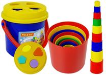 Игрушка Polesie Bucket For Children, 16 см, синий цв./красный цв./желтый цв., 13 шт.