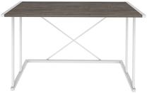 Rakstāmgalds Kalune Design Adelaide 322RTC1391, 60 cm x 114 cm, 75 cm, balts krās./tumši pelēka krās.
