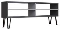 ТВ стол Kalune Design Farrar, антрацитовый цв./белый цв./черный цв., 120 см x 25 см x 46.6 см
