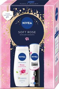 Kūno priežiūros rinkinys Nivea Soft Rose, 2 vnt.