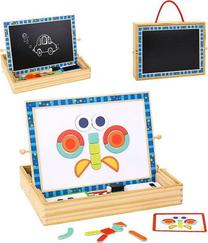 Магнитная двусторонняя доска для рисования, формы и цвета Tooky Toy Magnetic Activity 2 in 1, 117 шт.