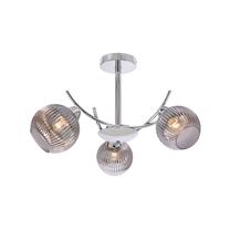 Светильник потолочный Candellux Lighting Vinoti 33-52186, E27, 3 x 40 Вт, графитовый цв. / хромовый цв.