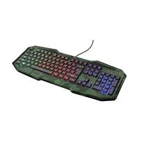 Vadu spēļu tastatūra Trust GXT 830, EN, zaļa krās.