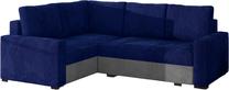 Kampinė sofa Corona Kronos 09, Paros 05, pilka sp./tamsiai mėlyna sp., kairinė, 162 x 235 cm x 90 cm