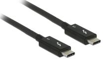 Vads Delock Thunderbolt to Thunderbolt USB C male, USB C male, 0.5 m, melna krās.