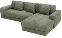 Kampinė sofa Polak Meble Happy, žalia sp., kairinė, 310 x 190 cm x 80 cm
