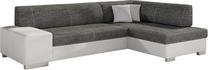 Kampinė sofa Fabio Berlin 02, Soft 17, balta sp./tamsiai pilka sp., dešininė, 167 x 268 cm x 73 cm