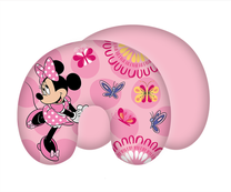 Ceļojumu spilvens Minnie Butterfly, rozā krās., 28 cm x 33 cm
