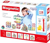 Magnetinis konstruktorius Woopie Creative, 110 vnt., įvairių spalvų