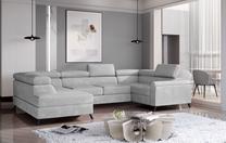 Kampinė sofa Escada Paros 05, pilka sp., kairinė, 200 x 330 cm x 98 cm