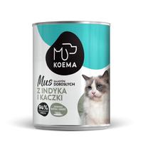 Mitrā kaķu barība Koema Turkey & Duck Mousse, tītara gaļa/pīles gaļa, 0.4 kg