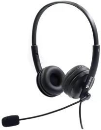 Laidinės ausinės Sandberg USB Office Headset Saver, juoda sp.