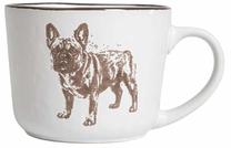 Puodelis Homla Bonti French Bulldog, ruda sp./balta sp., 0.4 l