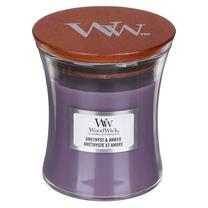 Žvakė, aromatinė WoodWick Amethyst & Amber, 30 h, 85 g, violetinė sp.