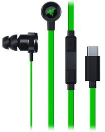 Vadu spēļu austiņas Razer Hammerhead, zaļa krās.