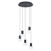 Valgusti rippuv Eglo Molineros 39727, GU10, 5 x 5 W, must v. / must v.