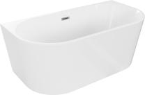 Vanna, stūra Mexen Oval, 150 cm x 75 cm x 58 cm, balta krās.