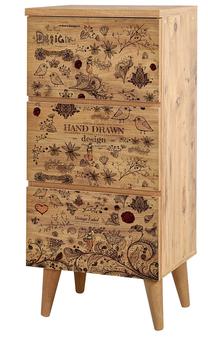 Komoda Kalune Design Radix 731, pušies sp, 100 cm x 42 cm x 35 cm