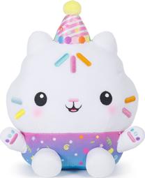 Mīkstā rotaļlieta kaķis Spin Master Gabbys Dollhouse Cakey, balta krās./rozā krās./violeta krās., 25 cm