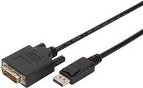 Adapteris Assmann AK-340306 AK-340306 Displayport, DVI 24+1 male, 3 m, melna krās.