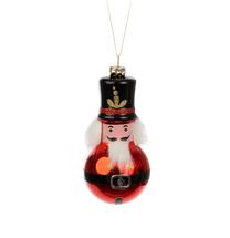 Eglītes rotājums Christmas Touch EBX144003, balta krās./sarkana krās., 15 cm, stikls