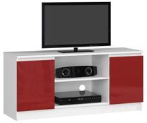 TV galds Akord RTV, balta krās./sarkana krās., 40 cm x 120 cm x 55 cm