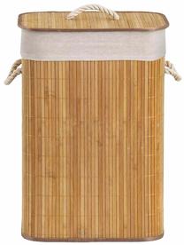 Skalbinių krepšys Sepio Bamboo, 72 l, ruda sp./rusva sp., 40 cm x 30 cm x 60 cm