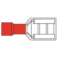 Vadu savienojums Electraline, 6.35mm², sarkana krās., 10 gab.