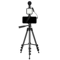 Prekė su pažeista pakuote. Elight M5 Vlog Telefono Fiksuotas Video & Foto komplektas su LED šviesa / Mikrofonu / Stovu 1.3m / nuotolinio valdymo pultu
