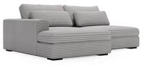 Kampinė sofa - lova Polak Meble Leida, pilka sp., kairinė, 232 x 158 cm x 80 cm