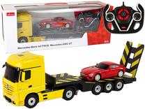 Rc эвакуатор Rastar Mercedes-Benz Actros 15274, желтый цв./многоцветный