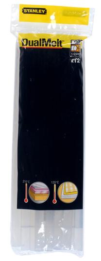 Līmes nūjas Stanley 1-GS25DT, 1.2 cm, caurspīdīga krās., 12 gab.