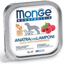 Влажный корм для собак Monge Monoprotein Duck/Raspberries, мясо утки, 0.15 кг