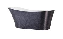 Vonia, laisvai pastatoma Besco Calima Glam, 170 cm x 74 cm x 72 cm, ovalas, grafito sp.