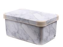 Daiktadėžė su dangčiu, transportavimui/įrankiams/daiktų saugojimo Curver Marble, 6 l, pilka sp./įvairių spalvų, 29 x 19 x 14 cm