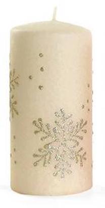 Ziemassvētku svece, cilindriskas Mondex Snowflake BC3953