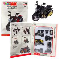 Игрушечный мотоцикл Lean Toys DIY Max Energy 23165, 1:14, золотой цв./черный цв.
