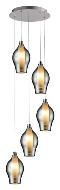 Valgusti rippuv MD1506-5B, G9, 5 x 28 W, must v. / kroom v.