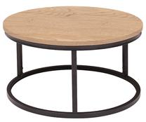 Kafijas galdiņš Home4you Brite, melns krās./koka krās., 60 cm x 60 cm x 32 cm