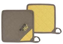 Katlu dvielis Lovely Duo PHB761214, 23 cm x 23 cm, sinepju krās./brūna krās., 2 gab.