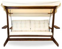 Lauko sūpynės Kalune Design Viva 2400, ruda sp./smėlio sp., 100 cm x 237 cm x 175 cm