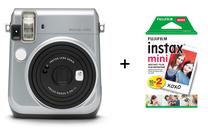 Momentinis fotoaparatas Fujifilm nstax Mini 70 Michael Kors limited edition + FUJIFILM Instax Mini Film (Glossy) (Color) 20, sidabro sp.