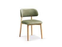 Kėdžių rinkinys Cosmopolitan Design Evan Velvet, matinė, buko sp./žalia sp., 51 cm x 49.5 cm x 77 cm, 2 vnt.