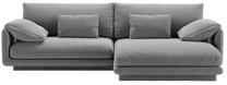 Kampinė sofa Micadoni Torino Velvet, šviesiai pilka sp., dešininė, 250 x 170 cm x 83 cm