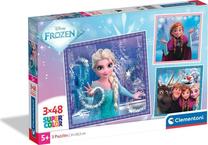 Пазл 3in1 Clementoni Frozen 25021, 21 см x 20.5 см, 144 шт., многоцветный