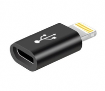 Adapteris Fusion Accessories Lightning male - Micro-USB female MD820ZM/A Lightning, Micro USB female, melna krās.