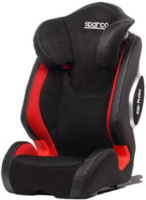 Automobilinė kėdutė Sparco Group 2+3 Isofix, juoda sp./raudona sp., 15 - 36 kg