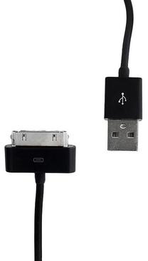 Vads Whitenergy Apple 30pin, USB 2.0 A male, 2 m, balta krās./melna krās.
