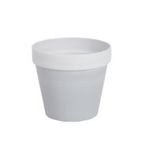 Gėlių vazonas POT CLASSIC EXCL. D20H18CM ASH/WHITE, plastikinis, Ø 20 cm, balta sp./pilka sp.