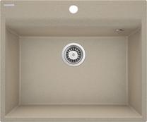 Кухонная мойка Deante Corio ZRC_710A, гранит, 60 см x 50 см x 21.6 см, бежевый цв./sand